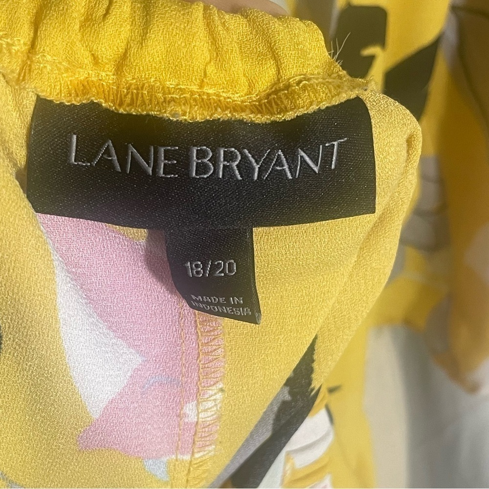 Lane Bryant Yellow Floral Off Shoulder High Low Maxi Dress Size 18/20 - Picture 4 of 6